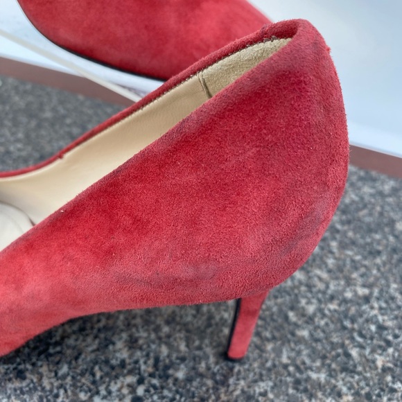 Anine Bing red suede high heel shoes size 37 - Picture 4 of 13